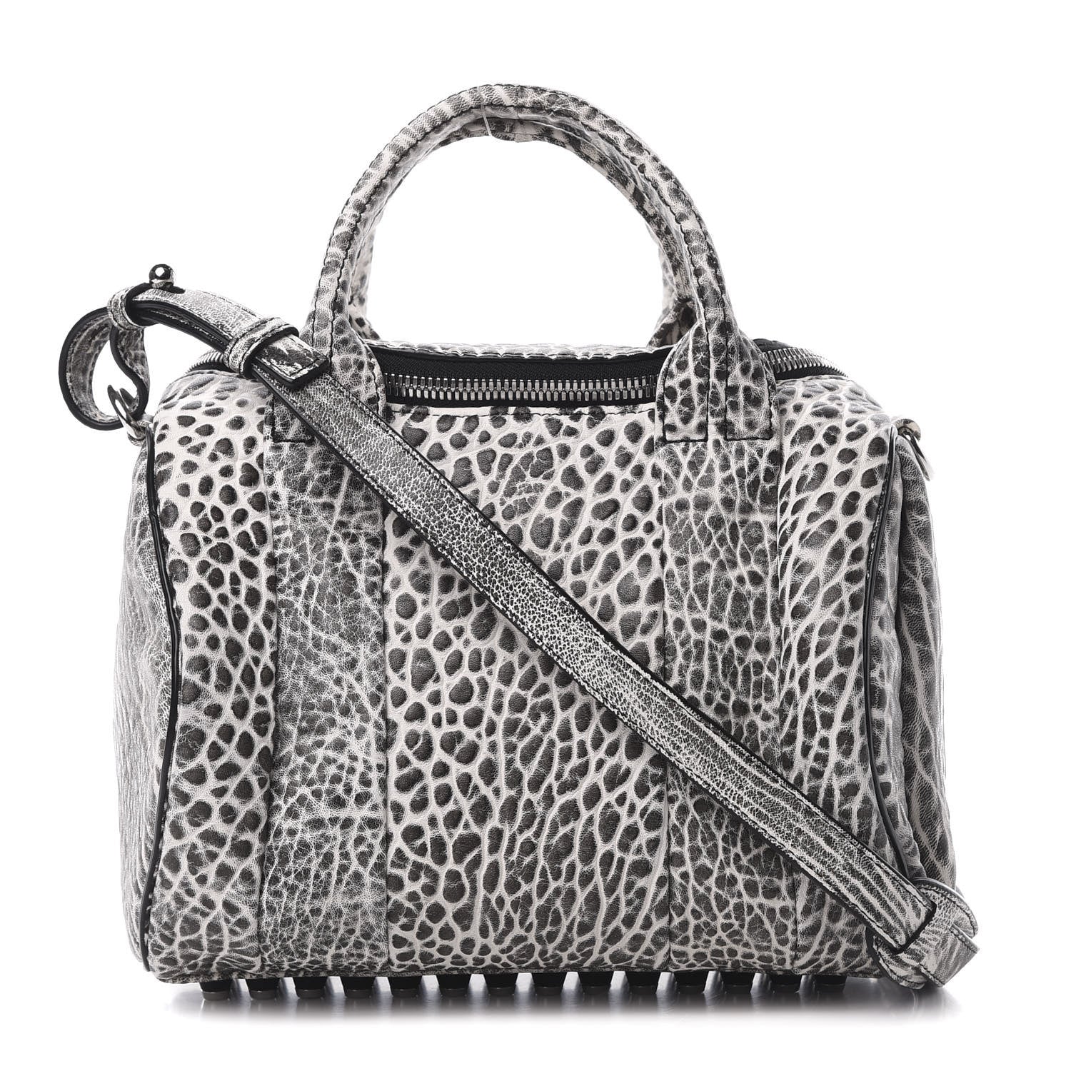 Alexander Wang Pebbled Lambskin Rockie Black White Rhodium Hardware 1 of 11