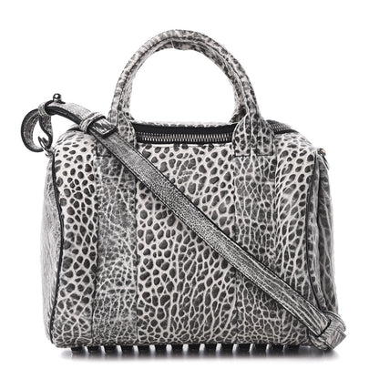 Alexander Wang Pebbled Lambskin Rockie Black White Rhodium Hardware 1 of 11