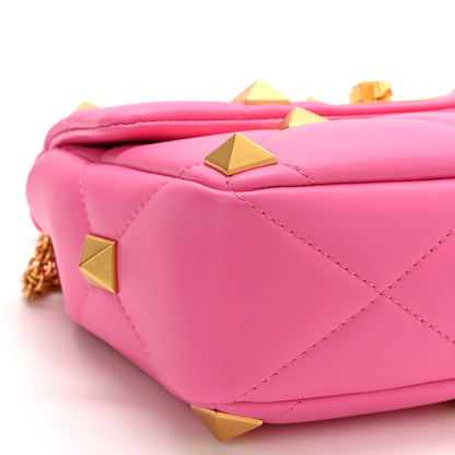Valentino Garavani Nappa Medium Roman Stud Shoulder Bag Feminine Pink 8 of 9