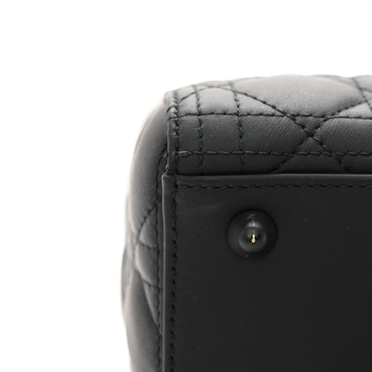 Christian Dior Ultra Matte Calfskin Cannage Large Lady Dior Black 10 of 12