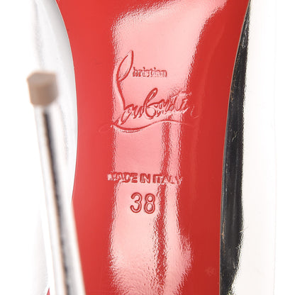 Christian Louboutin Metallic Calfskin Predu 100 Pumps 38 Silver 7 of 11
