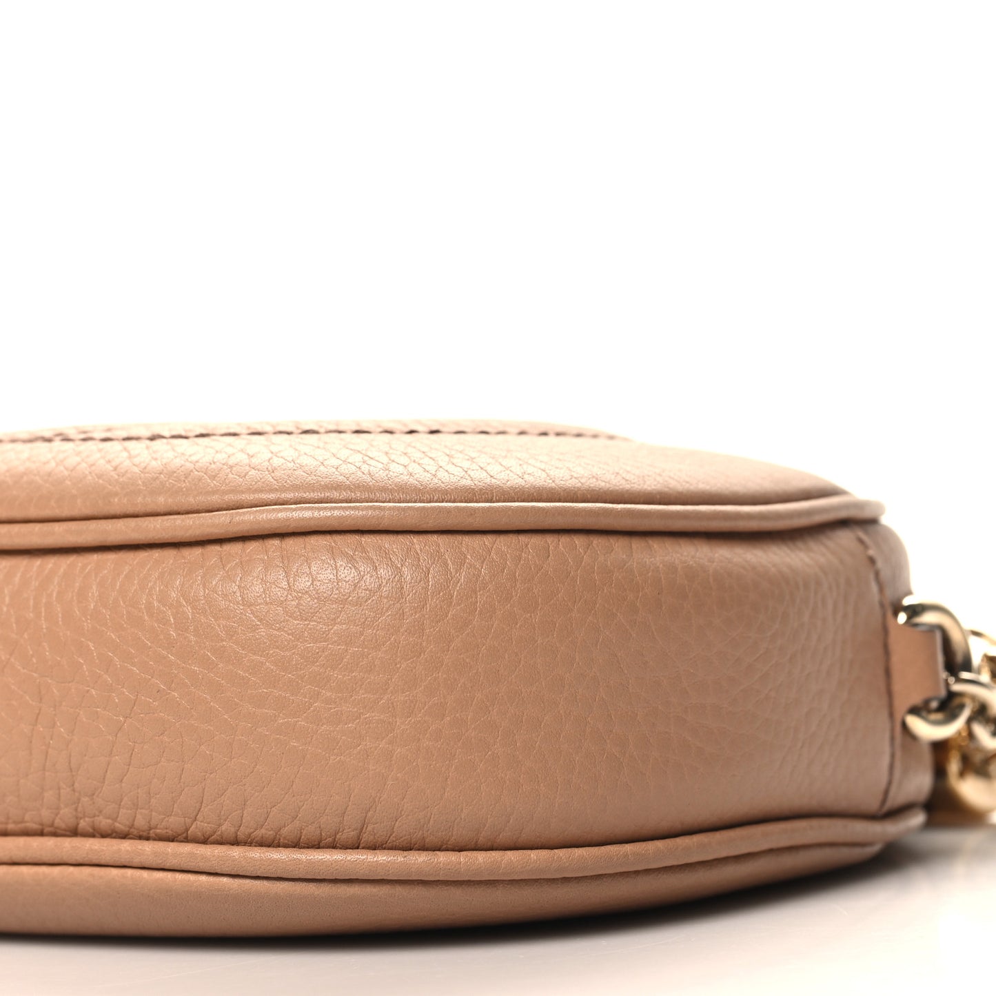 Pebbled Calfskin Mini Soho Chain Bag Camelia