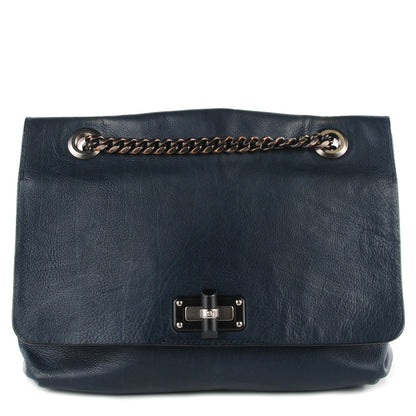 Lanvin Natural Calfskin Medium Happy Navy 1 of 8