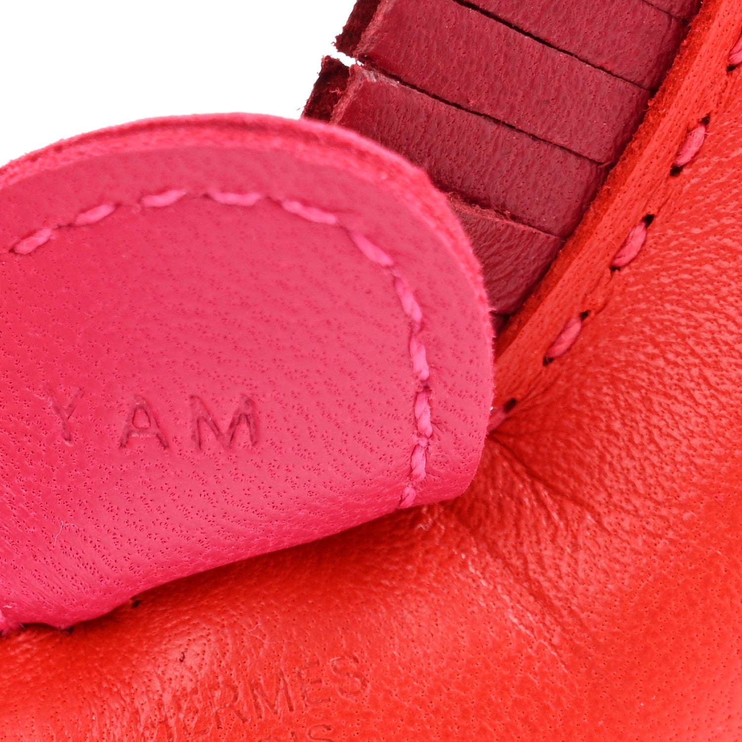 Hermes Milo Lambskin Grigri Rodeo Horse Bag Charm PM Rouge Indien Rubis Rose Mexico 3 of 5