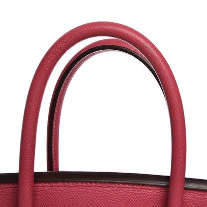 Hermes Epsom Candy Birkin 35 Rose Tyrien Rubis 32 of 41