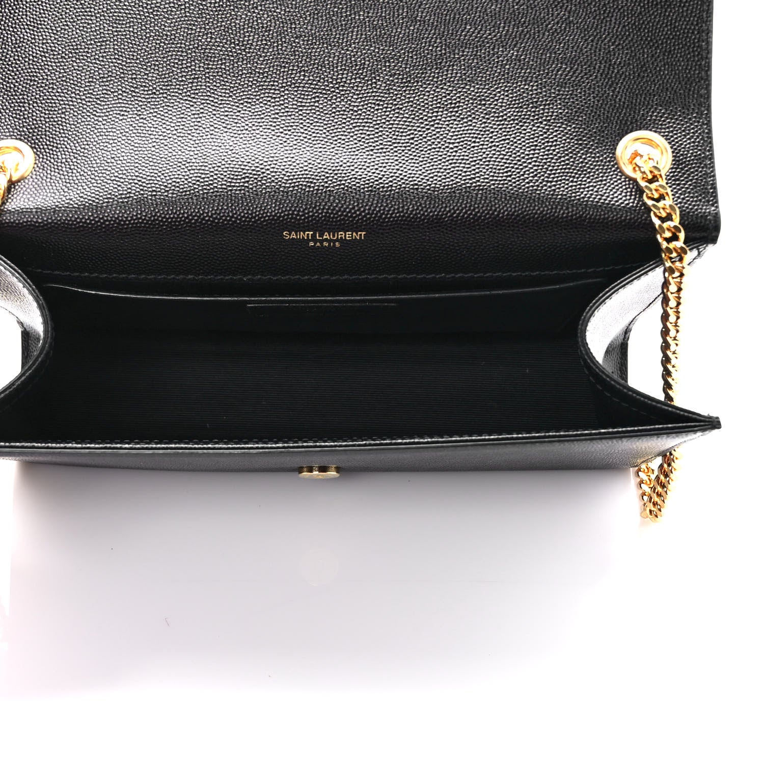 Saint Laurent Grain De Poudre Medium Classic Monogram Kate Satchel Black 5 of 8