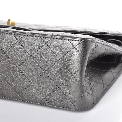 Chanel Metallic Calfskin Quilted 2.55 Reissue 226 Flap Charcoal 13 of 16