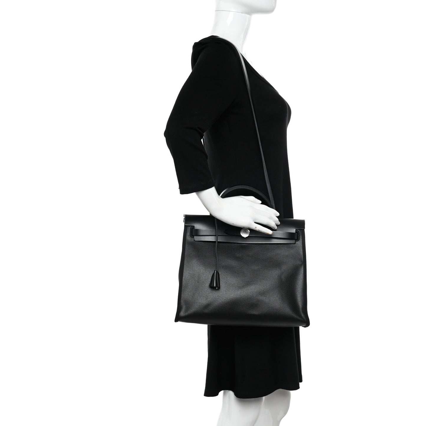 Toile H Berline Vache Hunter Herbag Zip PM 31 Black Ecru