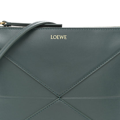 Loewe Shiny Calfskin Puzzle Fold Pouch Vetiver 8 of 14