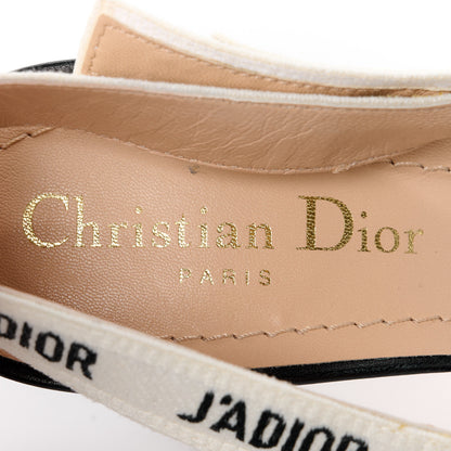 Christian Dior Technical Canvas Ribbon J Adior Slingback 65mm Pumps 36.5 Black 7 of 9