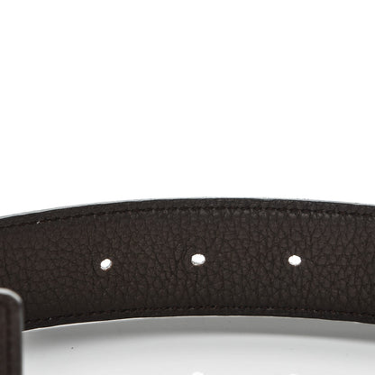 Hermes Box Togo 32mm H Belt 90 Black Chocolate 4 of 8