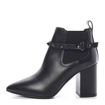 Valentino Garavani Calfskin Rockstud Chelsea 85mm Ankle Boots 36 Black 1 of 10