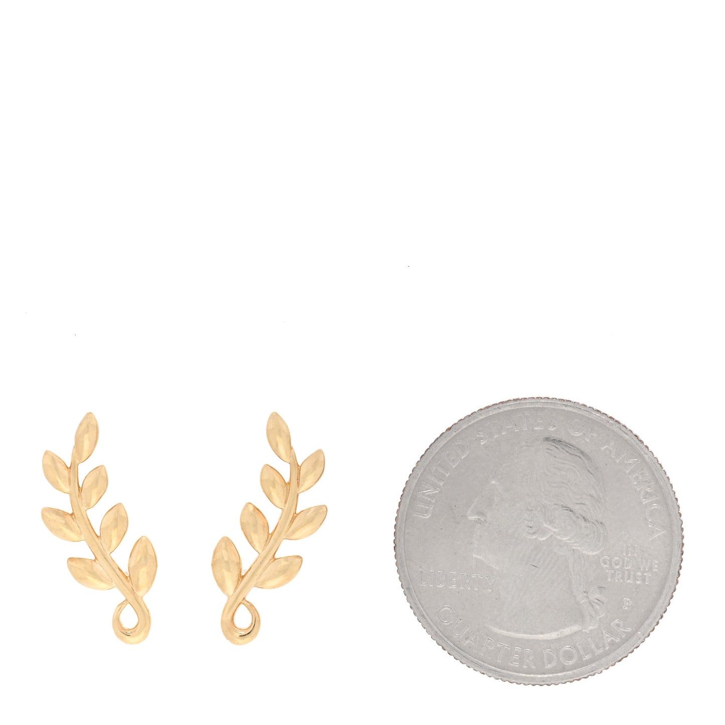 18K Yellow Gold Paloma Picasso Olive Leaf Climber Earrings