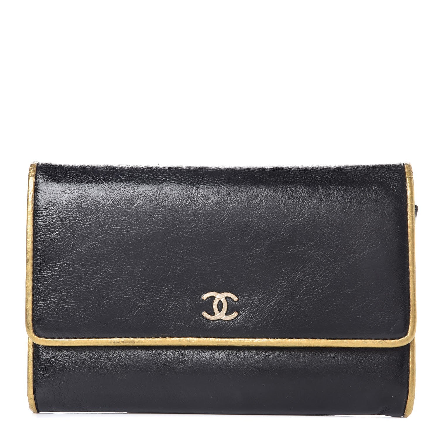 Chanel Calfskin CC Flap Wallet Black 1 of 14