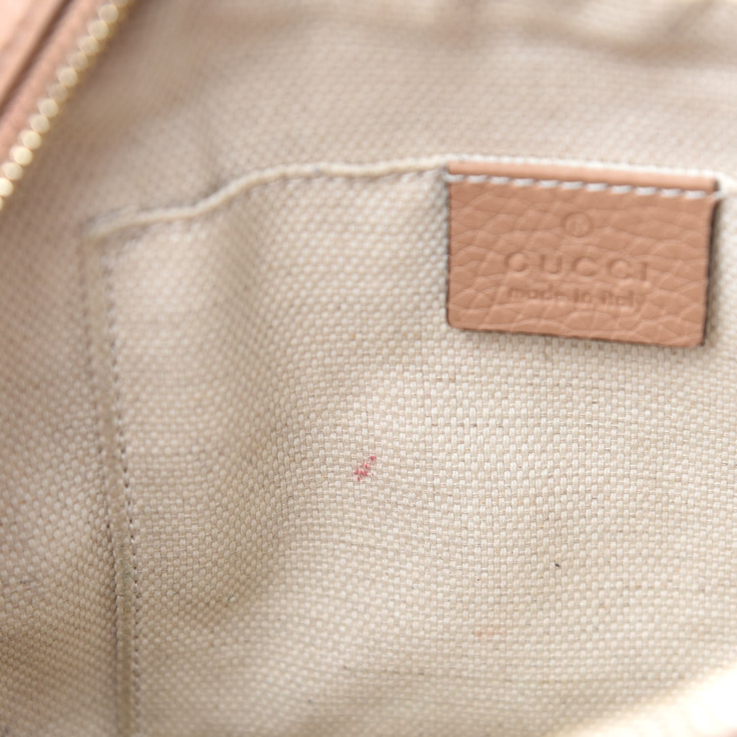 Pebbled Calfskin Small Soho Disco Bag Rose Beige