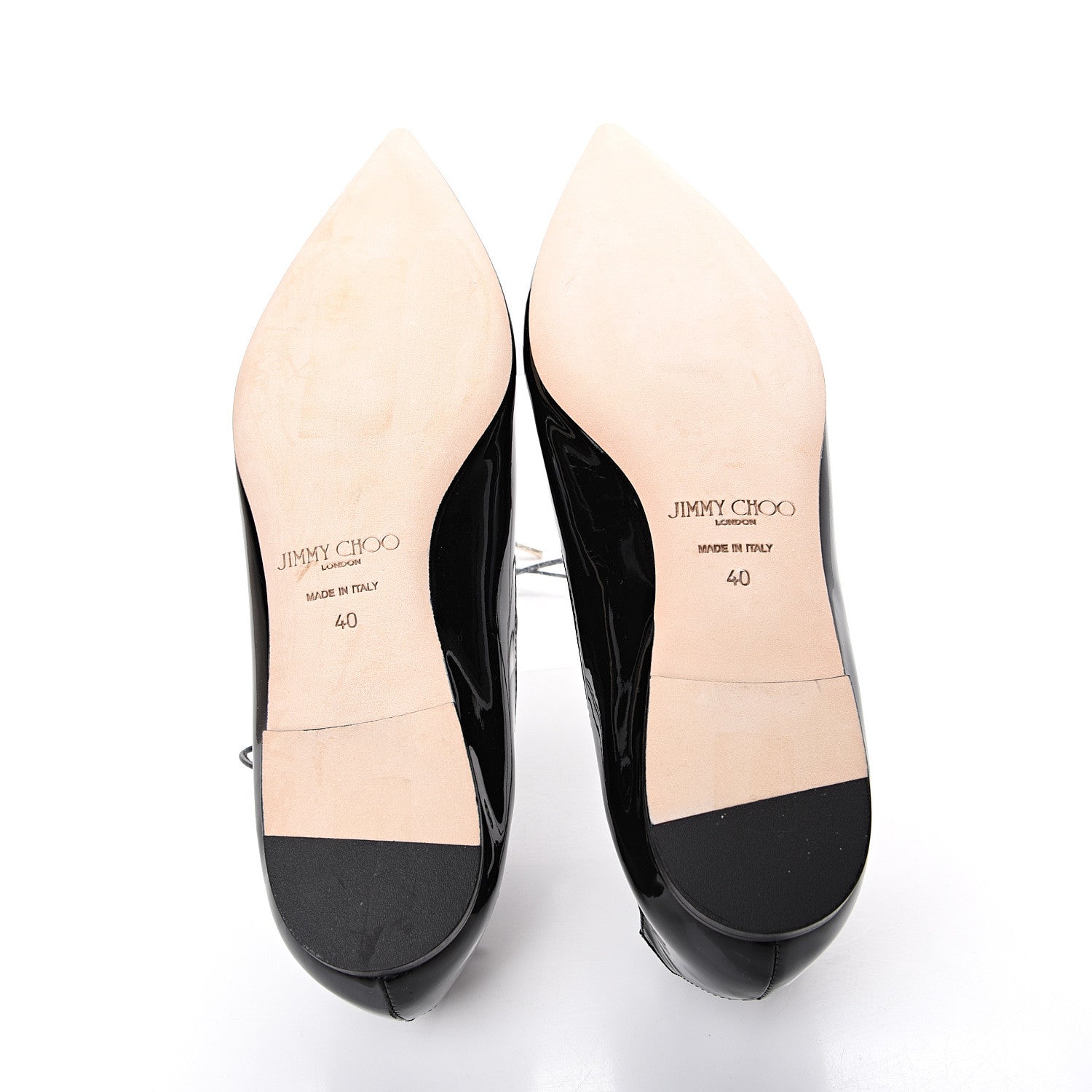 Jimmy Choo Patent Lace Up Vita Flats 40 Black 5 of 10