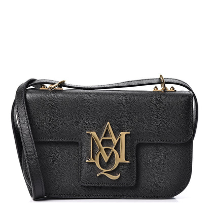 Alexander McQueen Grained Calfskin Small Insignia Flap Black 1 of 10