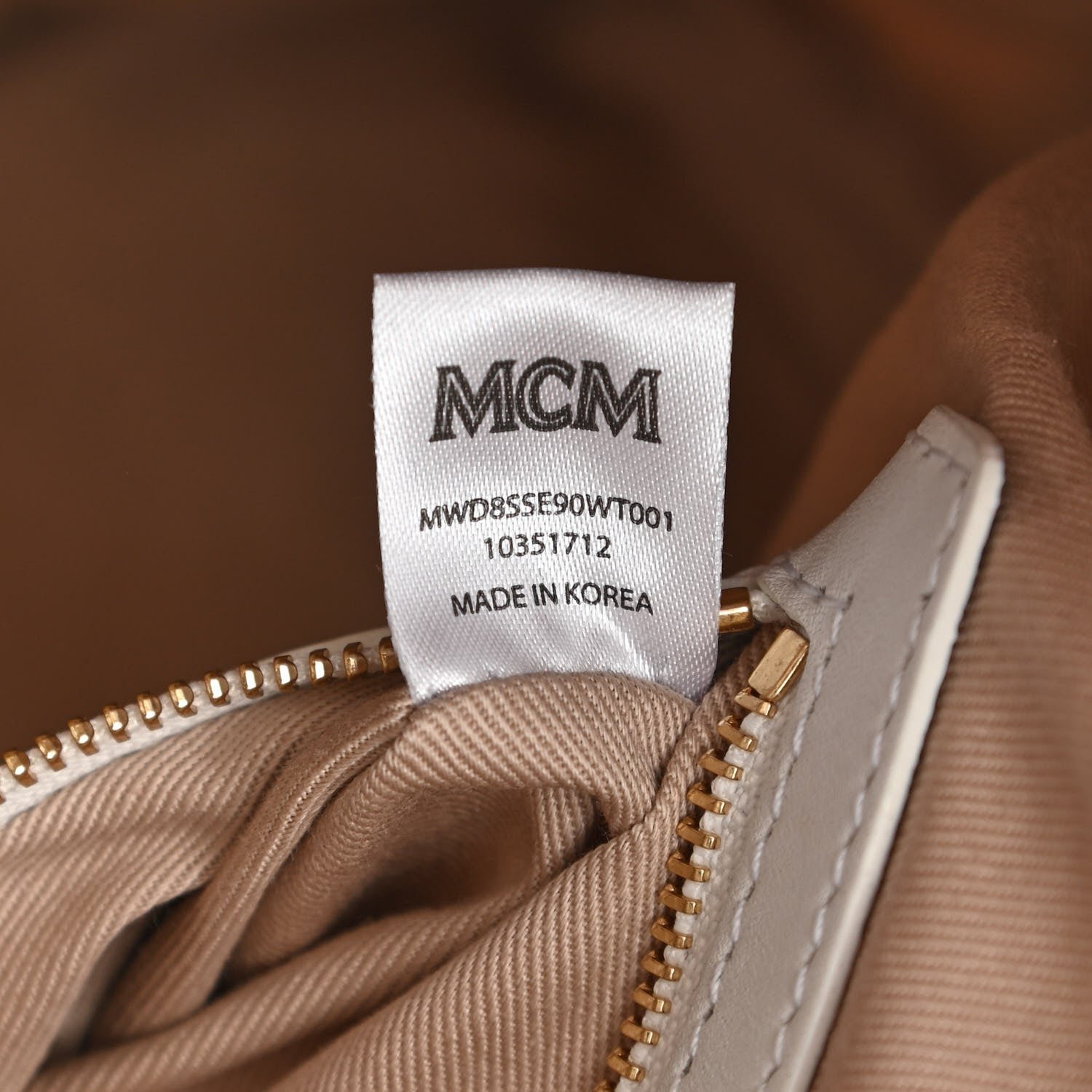 MCM Visetos Floral Print Small Drawstring Bucket Bag White 6 of 10