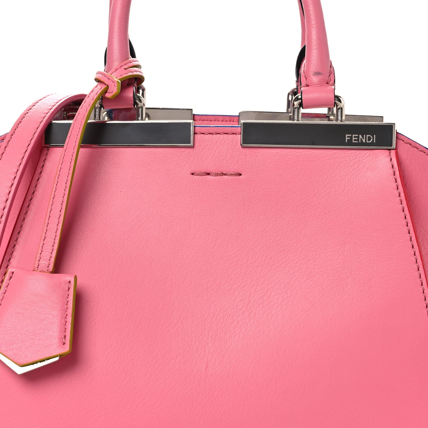 Fendi Vitello Dolce Mini 3jours Tote Pink 8 of 13