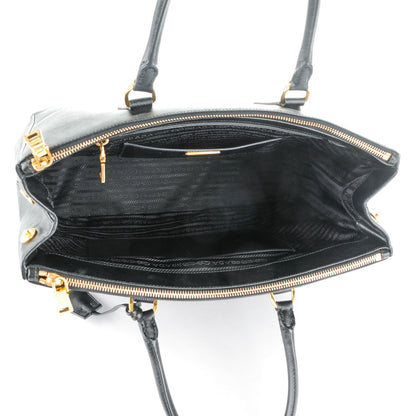 Prada Saffiano Large Galleria Double Zip Tote Black 5 of 9