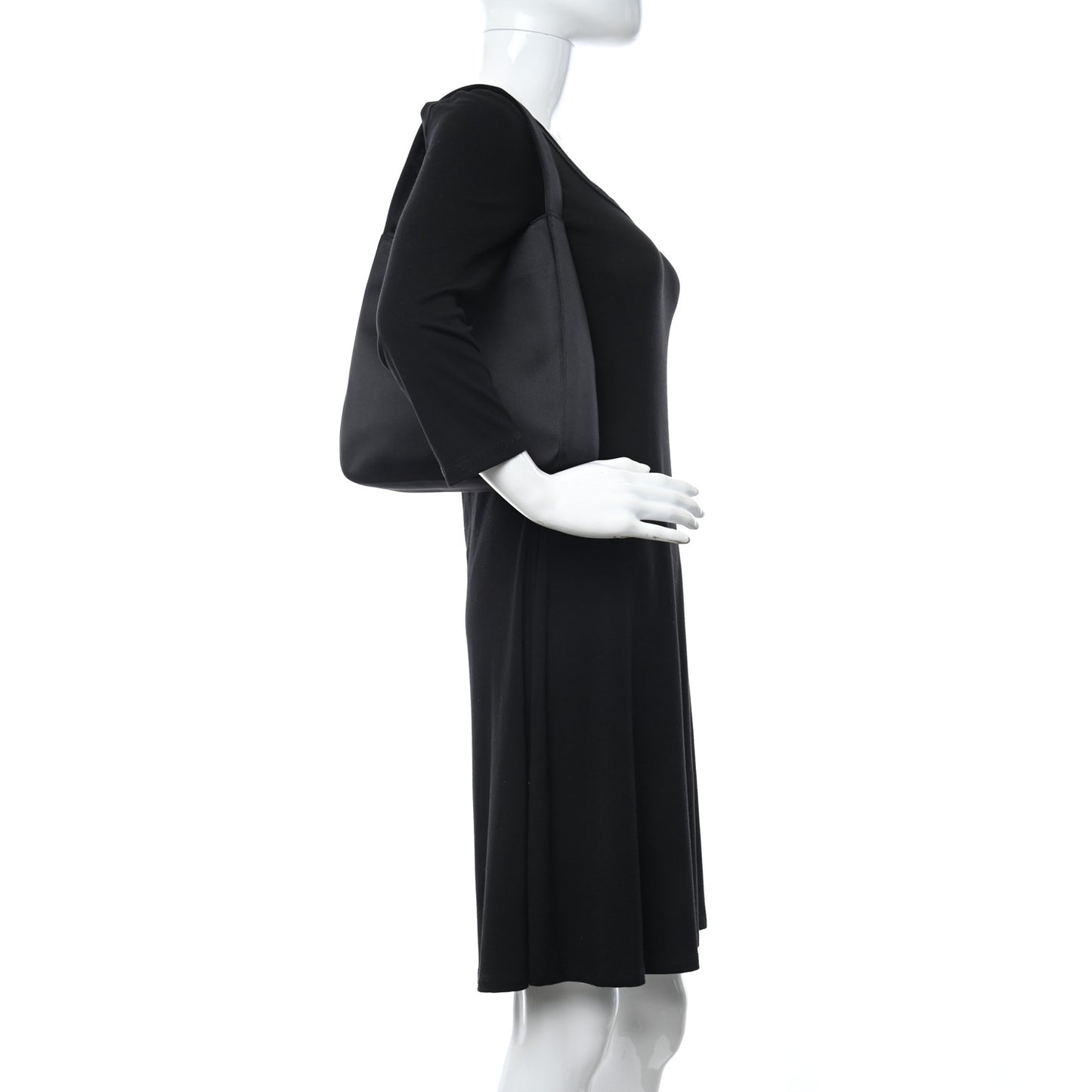 Satin Raso Shoulder Bag Black