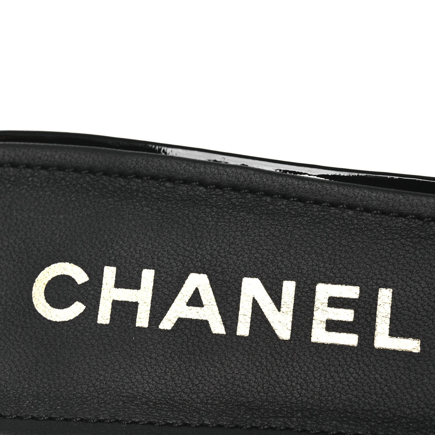 Chanel Mesh Patent Calfskin CC Mules 39 Black 9 of 10