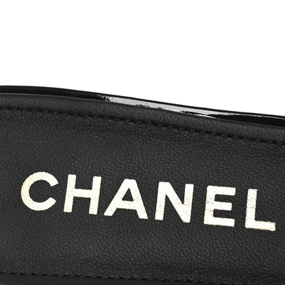 Chanel Mesh Patent Calfskin CC Mules 39 Black 9 of 10