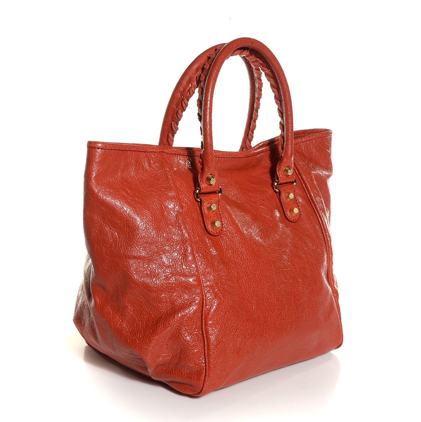 Agneau Giant 12 Gold Hardware S Sunday Tote Rouge Ambre