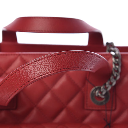 Chanel Caviar Quilted Large Casual Pocket Tote Red 9 of 18