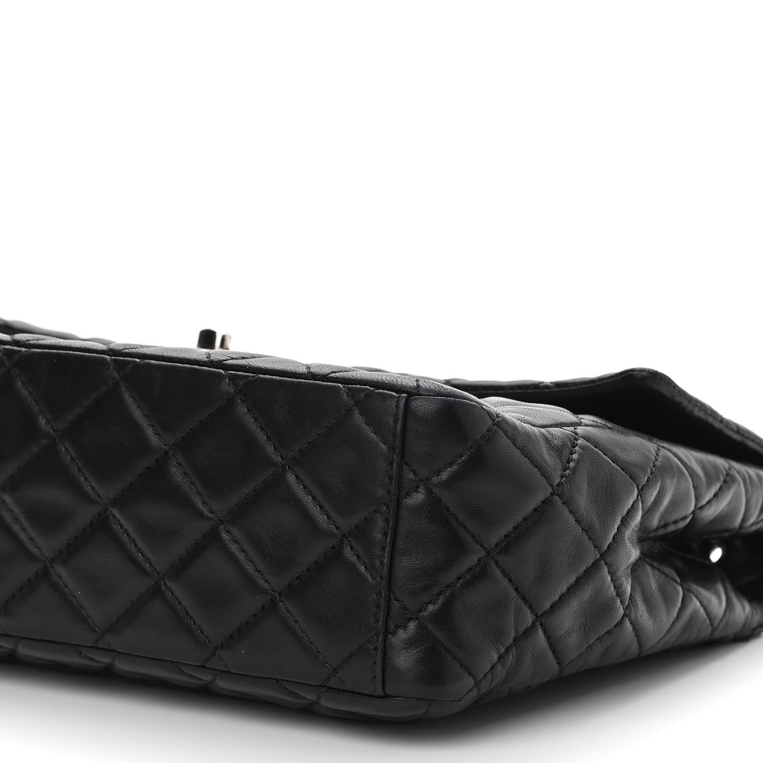 Chanel Washed Lambskin Quilted Maxi Single Flap Black 9 of 9