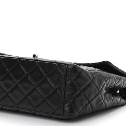 Chanel Washed Lambskin Quilted Maxi Single Flap Black 9 of 9