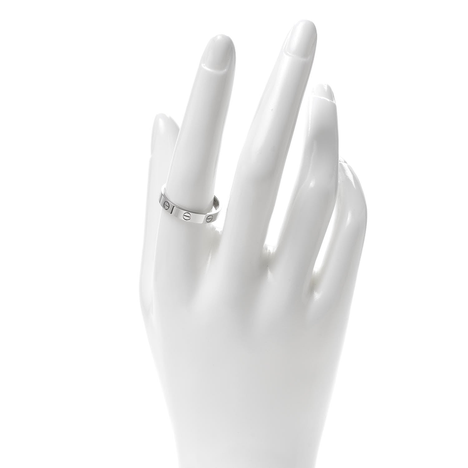 Cartier 18K White Gold 3.5mm LOVE Wedding Band Ring 59 8.75 2 of 4