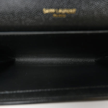 Saint Laurent Grain de Poudre Uptown Chain Wallet Black 6 of 11