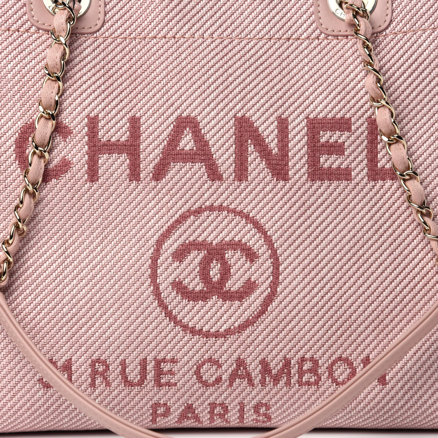 Chanel Mixed Fibers Calfskin Small Deauville Tote Rose Pink 10 of 10
