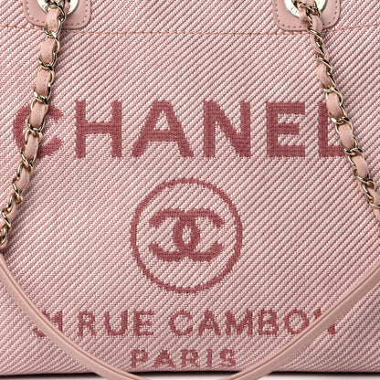 Chanel Mixed Fibers Calfskin Small Deauville Tote Rose Pink 10 of 10