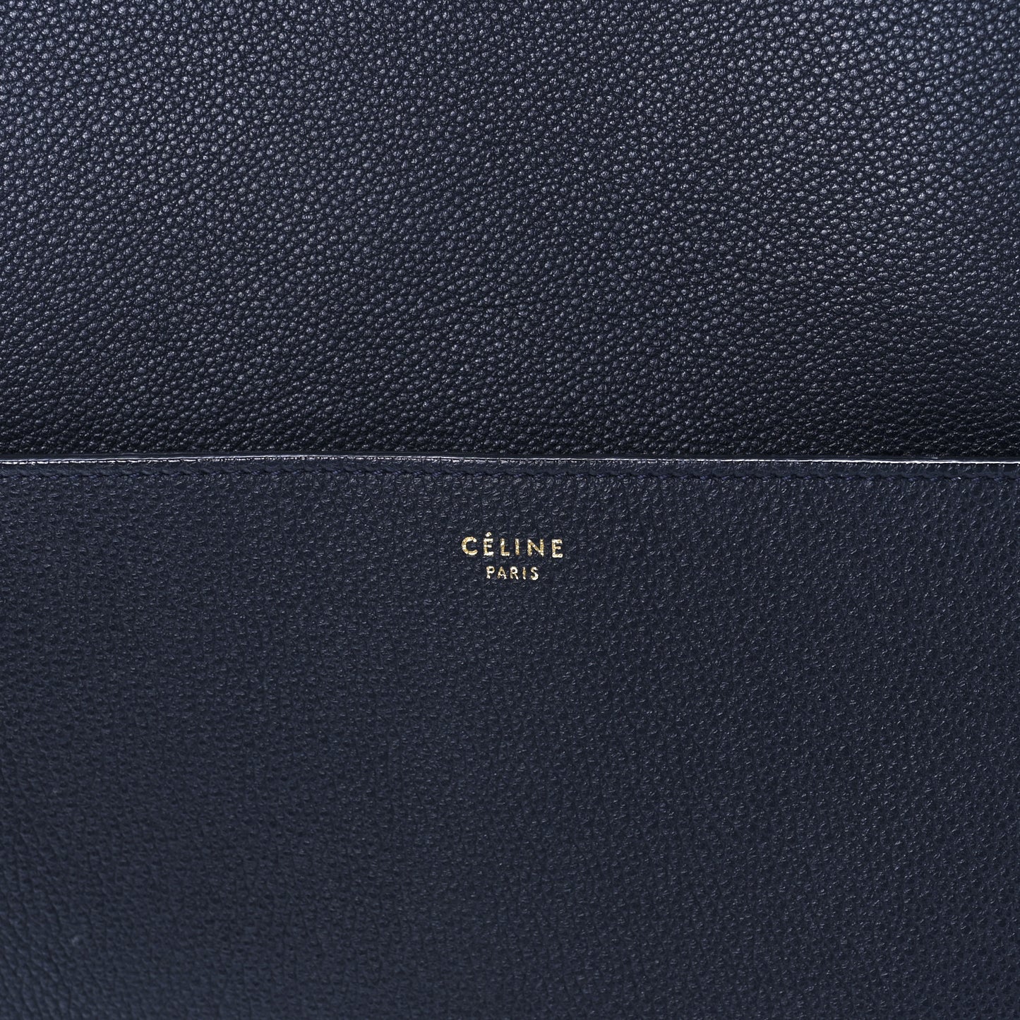 Soft Grained Calfskin Sangle Bucket Bag Navy Blue