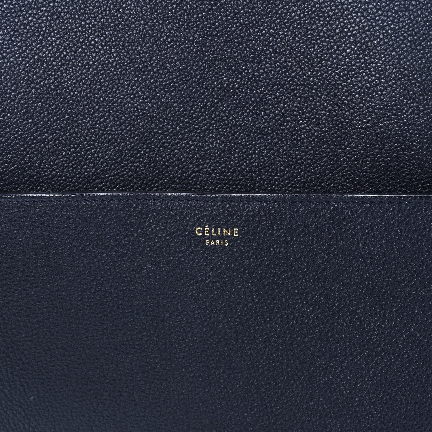 Celine Soft Grained Calfskin Sangle Bucket Bag Navy Blue 5 of 10