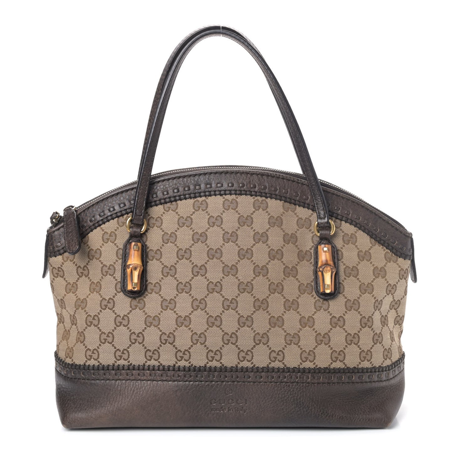 Monogram Laidback Crafty Dome Satchel Dark Brown