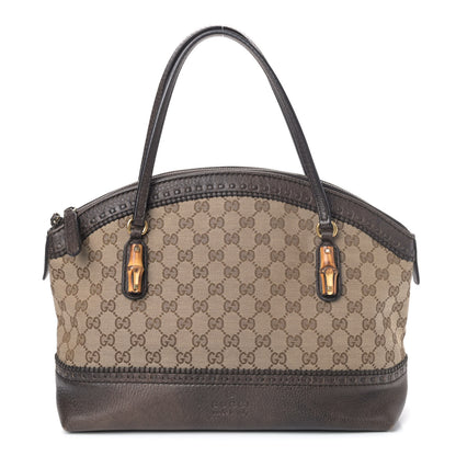 Gucci Monogram Laidback Crafty Dome Satchel Dark Brown 1 of 4