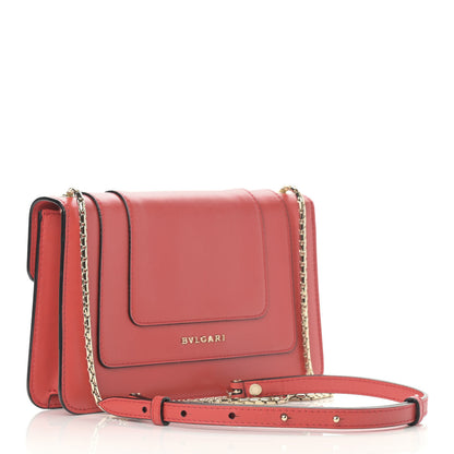 Bulgari Calfskin Serpenti Forever Shoulder Bag Coral 3 of 15