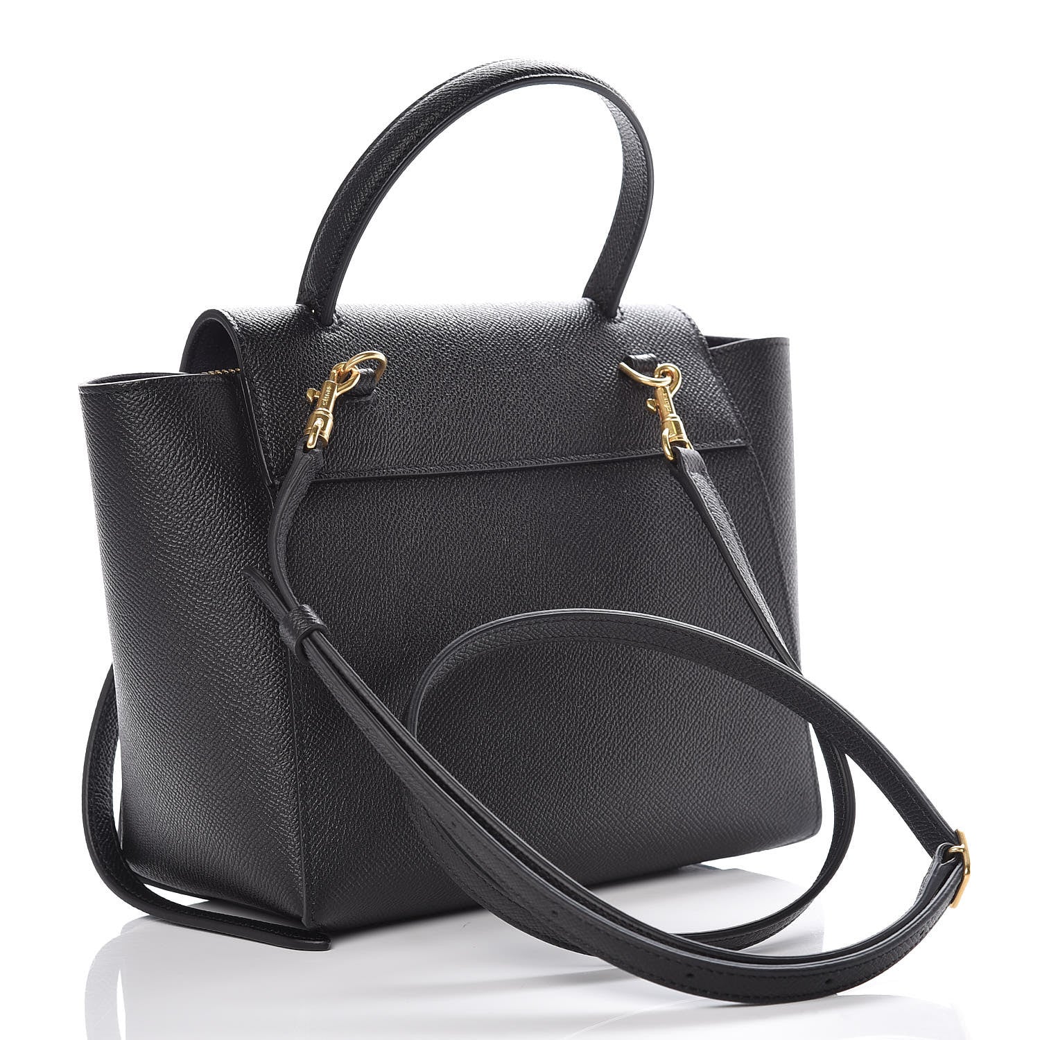 Celine Grained Calfskin Nano Belt Bag Black 4 of 10