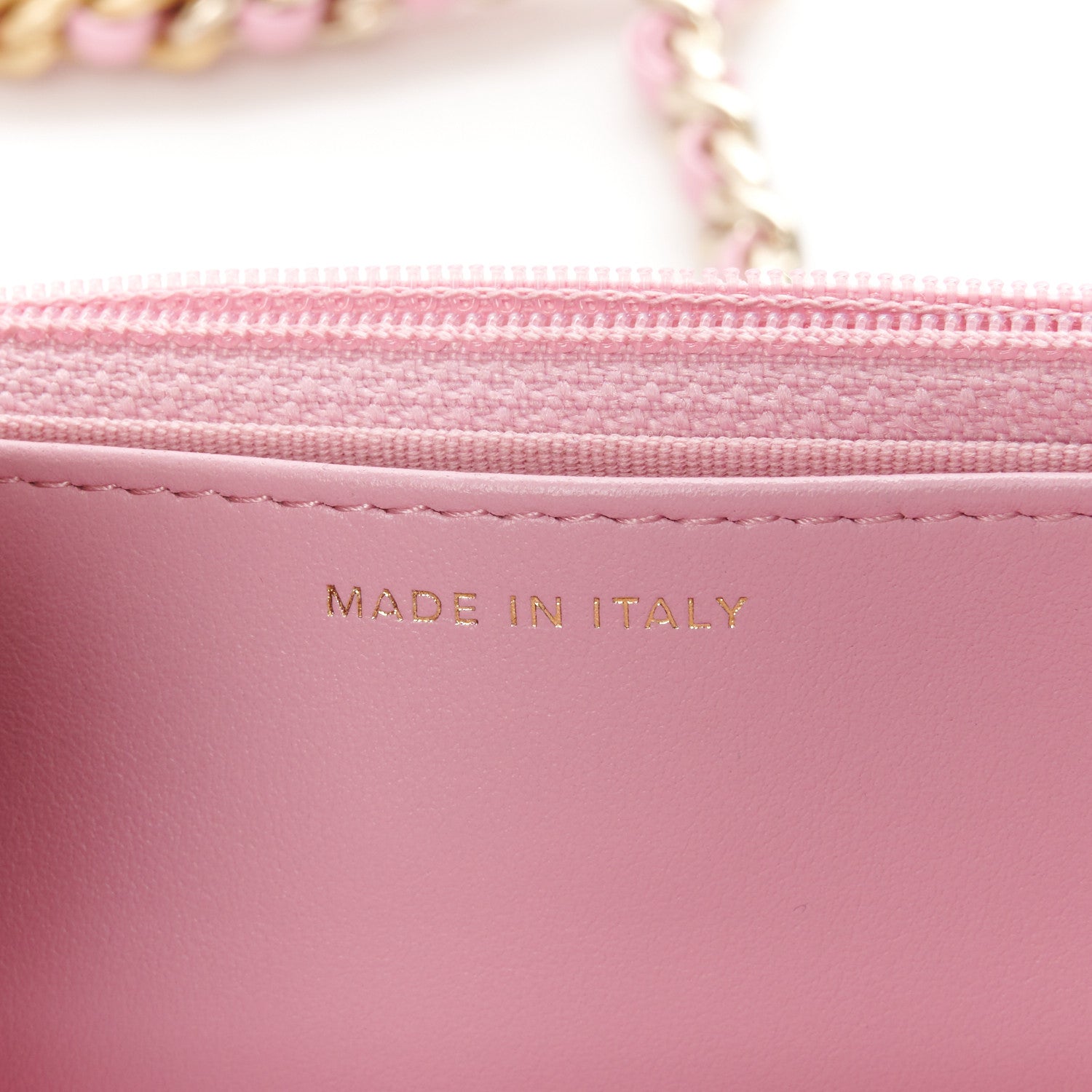 Chanel Lambskin Quilted Chanel 19 Wallet On Chain WOC Pink 7 of 12