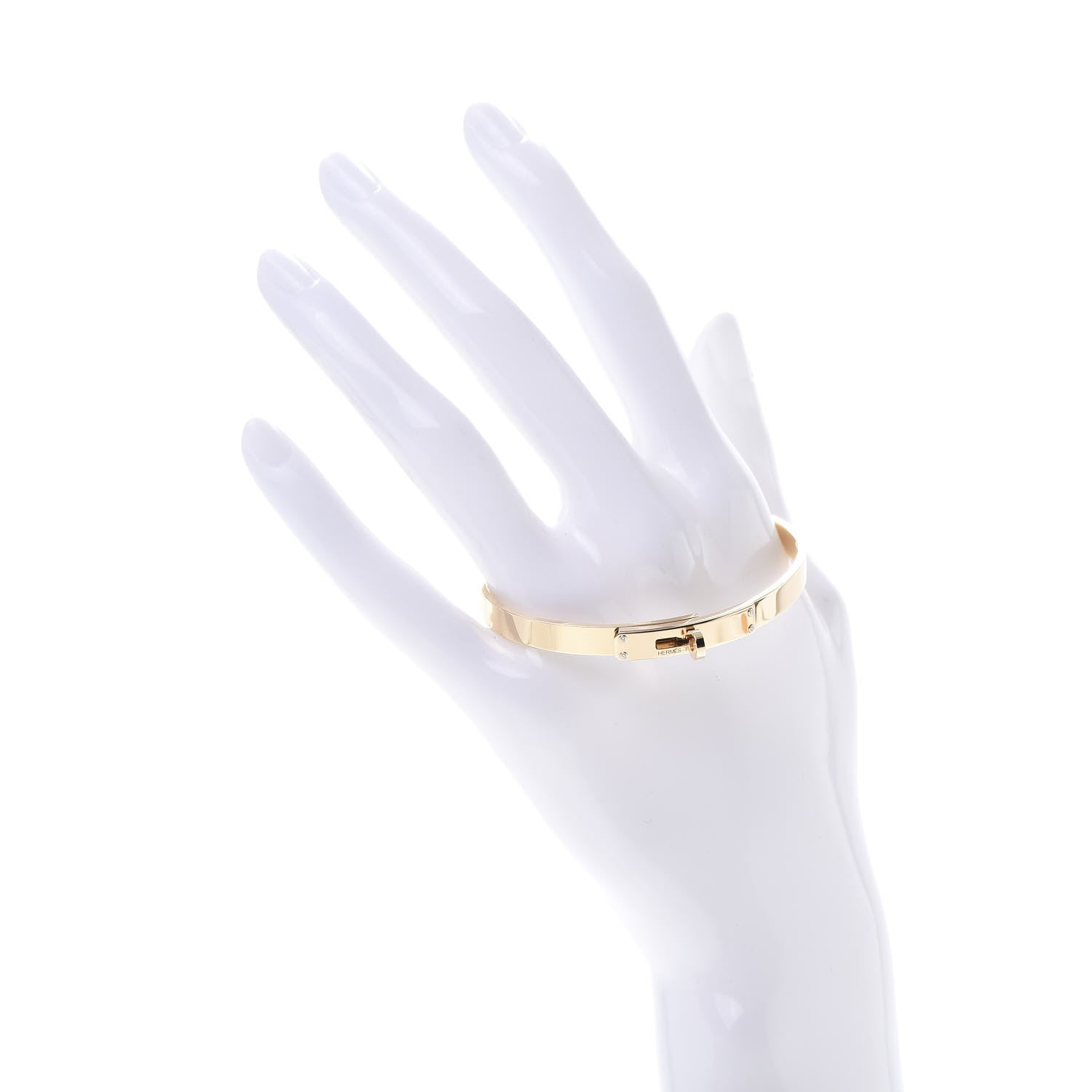 Hermes 18K Yellow Gold Diamond PM Kelly Bracelet SH 2 of 4
