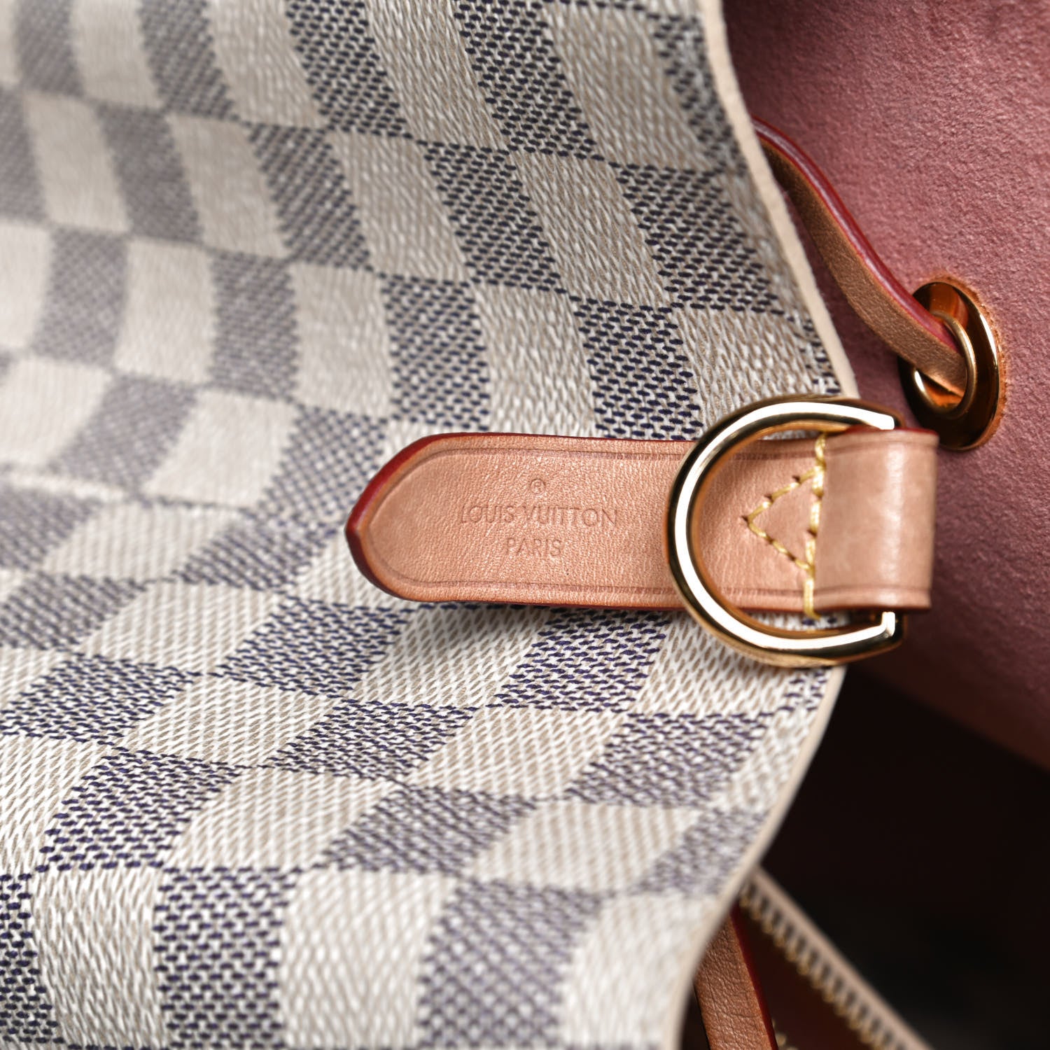 Louis Vuitton Damier Azur Braided Neonoe MM Peach Cream 6 of 12