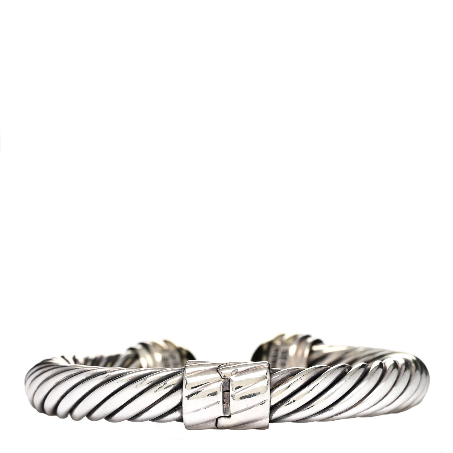 David Yurman Sterling Silver 14K Yellow Gold 10mm Cable Classics Bracelet 2 of 4