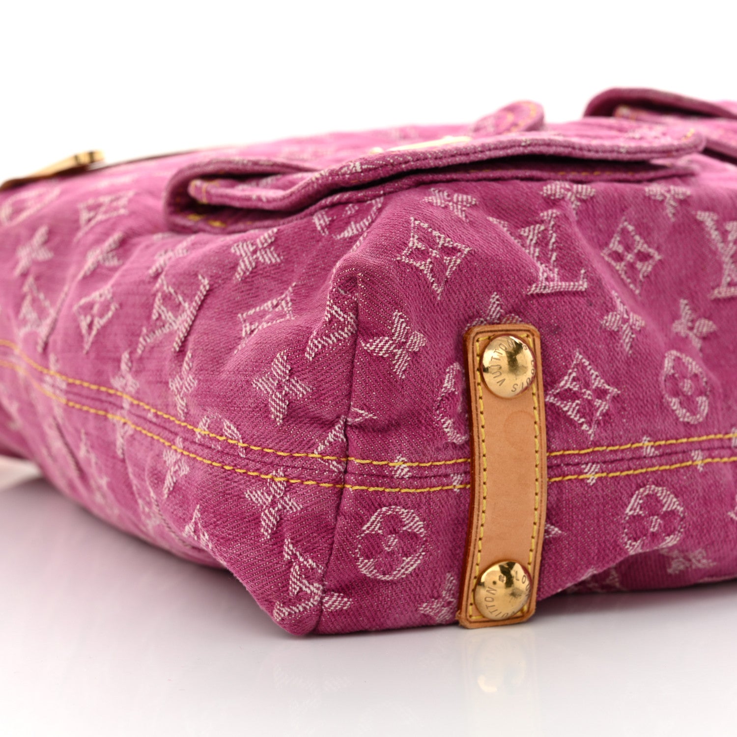 Louis Vuitton Denim Baggy GM Fuchsia 8 of 9