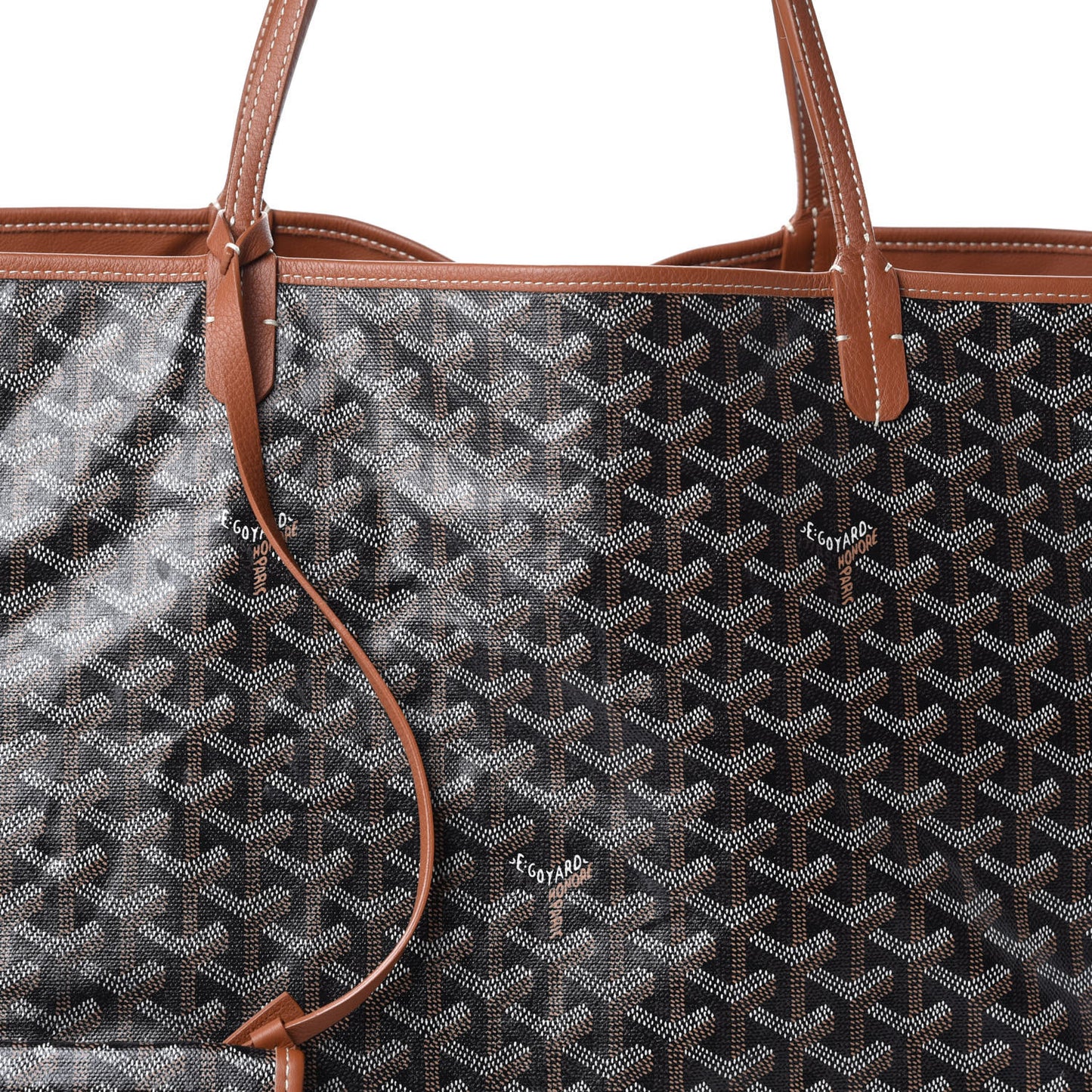 Goyardine Reversible Anjou GM Black Gold
