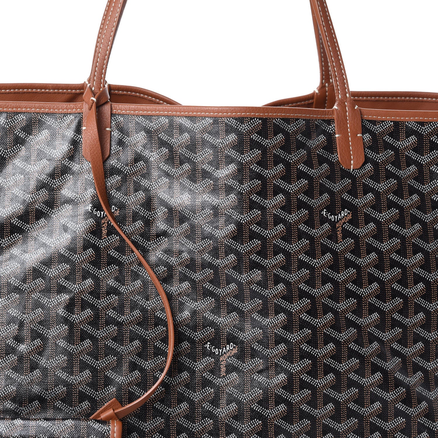 Goyard Goyardine Reversible Anjou GM Black Gold 7 of 9