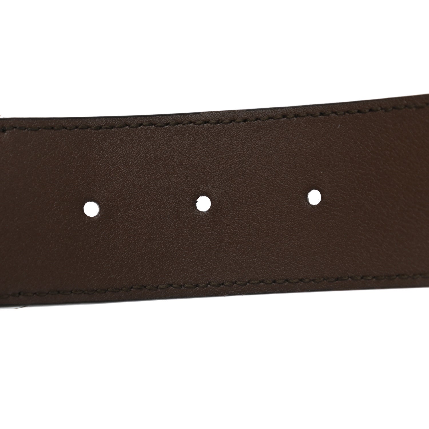 Gucci Monogram Jumbo GG Textured Dollar Calfskin Double G 40mm Belt 95 38 Camel Ebony 4 of 5