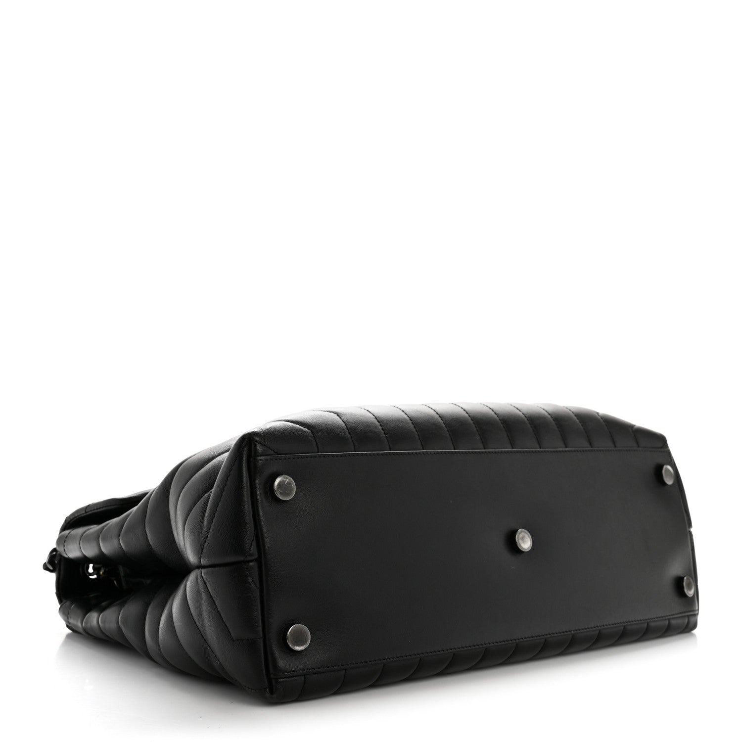 Saint Laurent Calfskin Y Quilted Monogram Large Loulou Chain Satchel Black 4 of 17